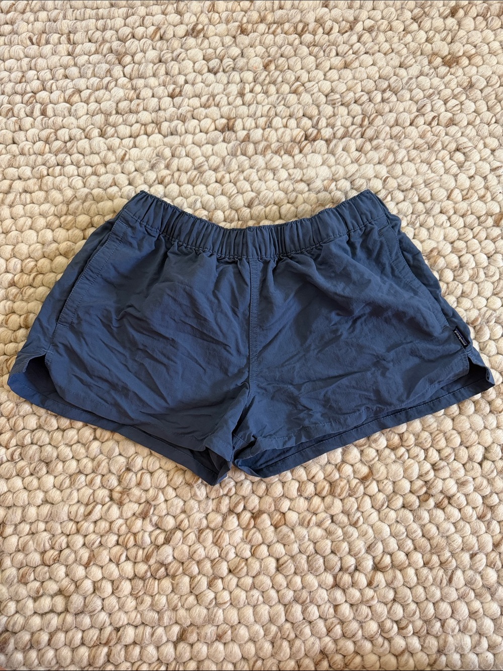 Women's Navy Athletic Short with Elastic Waist